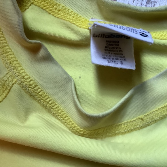 billabong Billie Girls Rashgaurd swim top Small yellow - Picture 4 of 10